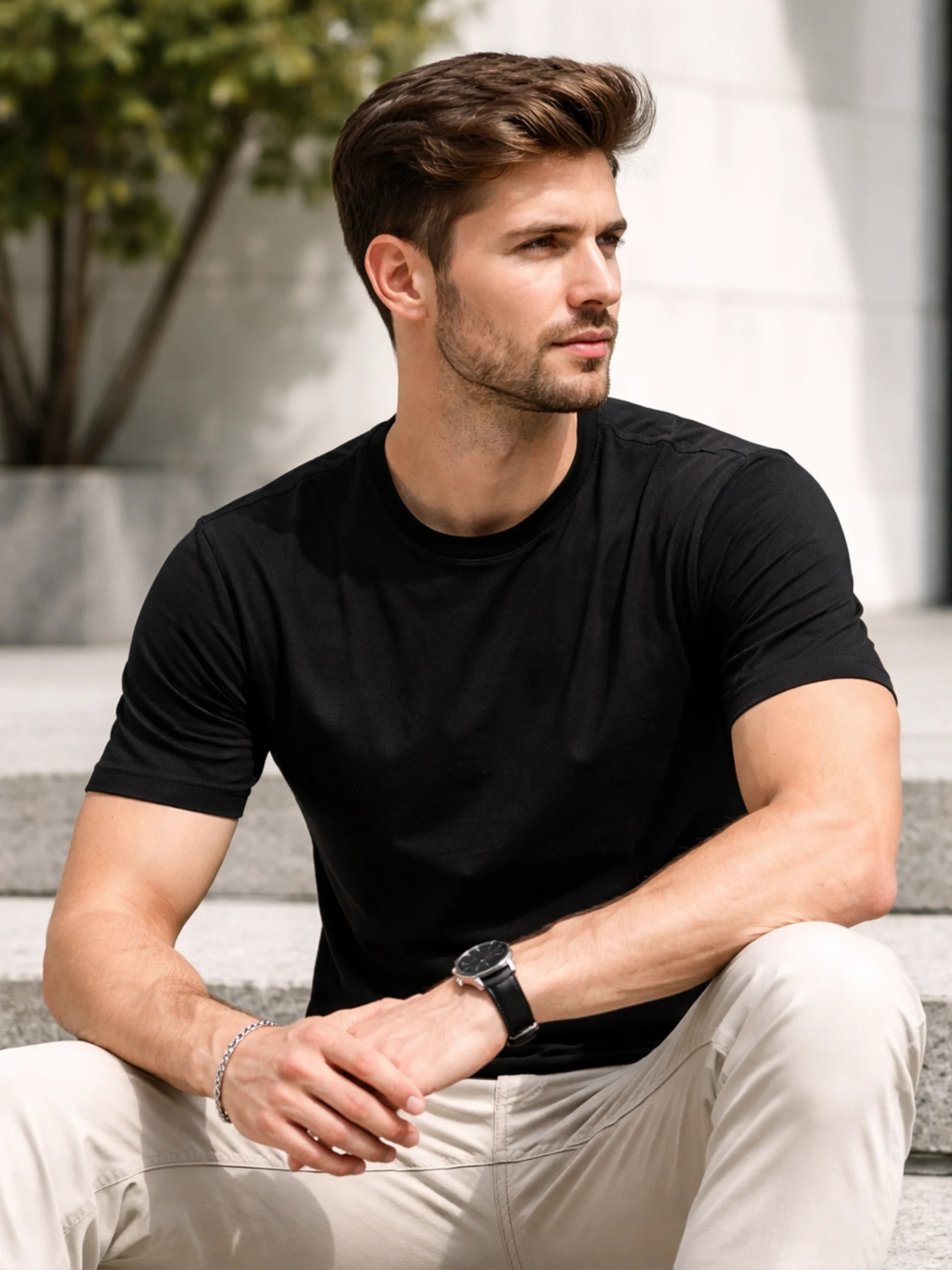 Plain Round Neck T-Shirt